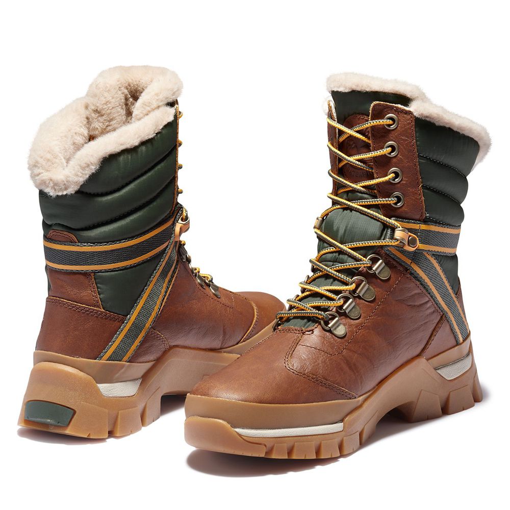 Timberland Μποτες Χιονιού Γυναικεια Καφε - Jenness Falls Waterproof Insulated - Greece 0916287-YJ